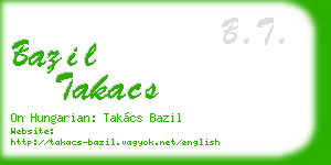 bazil takacs business card